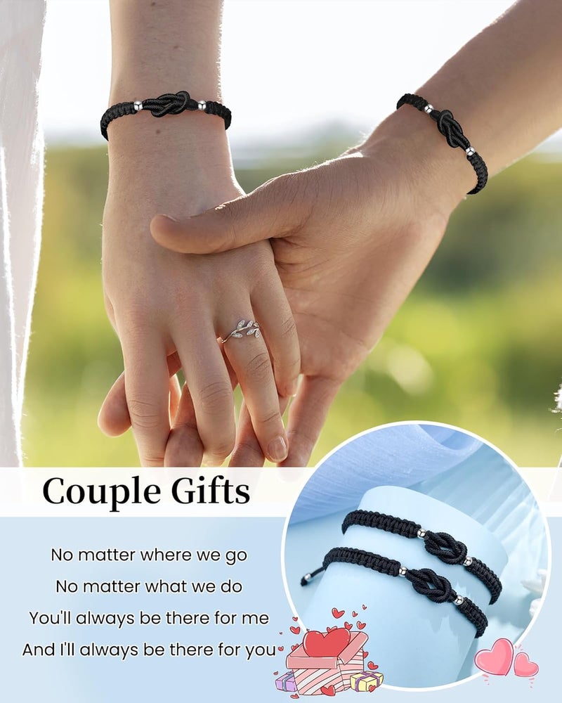 VU100 Matching Bracelets for Couples Bracelets Gifts for Girlfriend Boyfriend Long Distance Relationship Gifts Matching Bracelets Present for Birthday Christmas Anniversary - Image 4